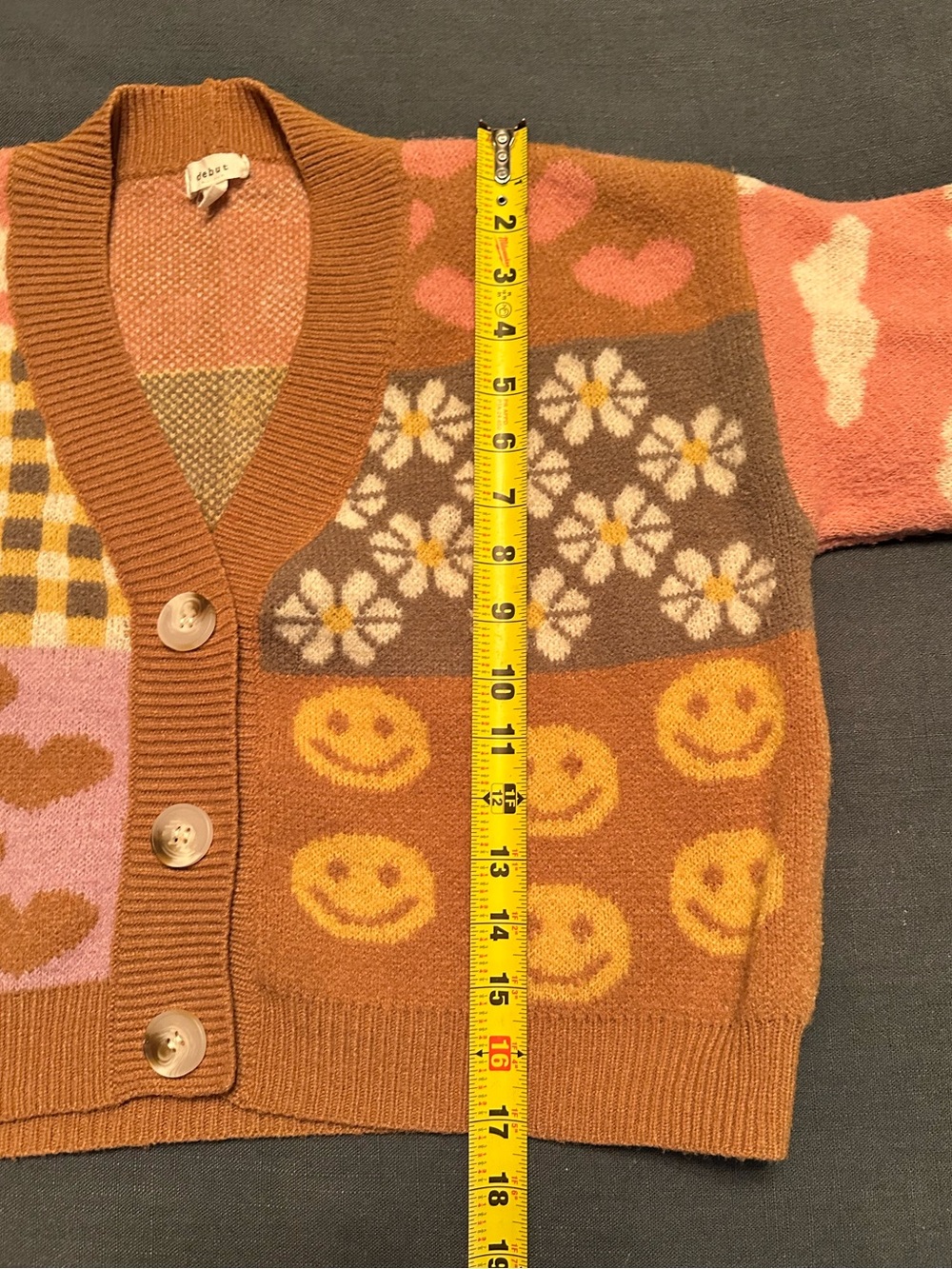 Debut Multicolor Patchwork Cardigan - Picture 9 of 11